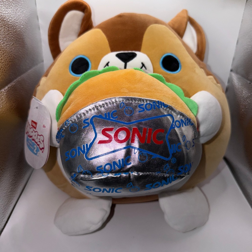 Zuru 14" Lucas Corgi Sonic Burger Snackles Series 2 Kawaii Plush Toy Foodie Gift